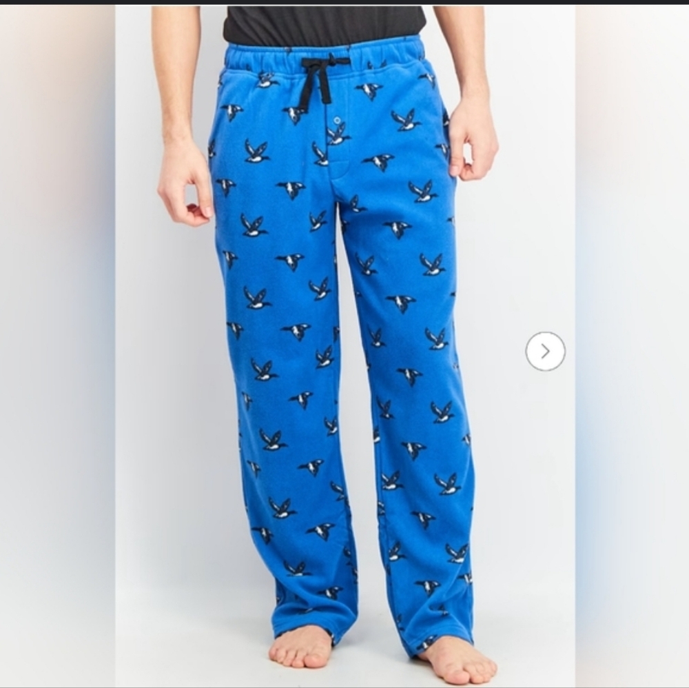 GOODFELLOW & CO BLUE MICRO FLEECE PAJAMA PANTS L
